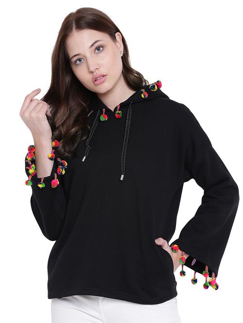 pom pom hooded sweatshirt - 15494860 - Very Small Image - 1