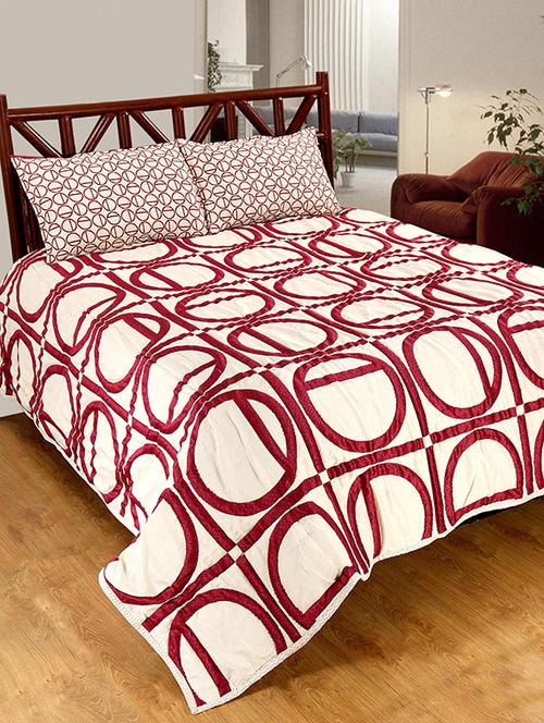 cotton printed bedcover with 2  pillow covers - 15495043 - Very Small Image - 1