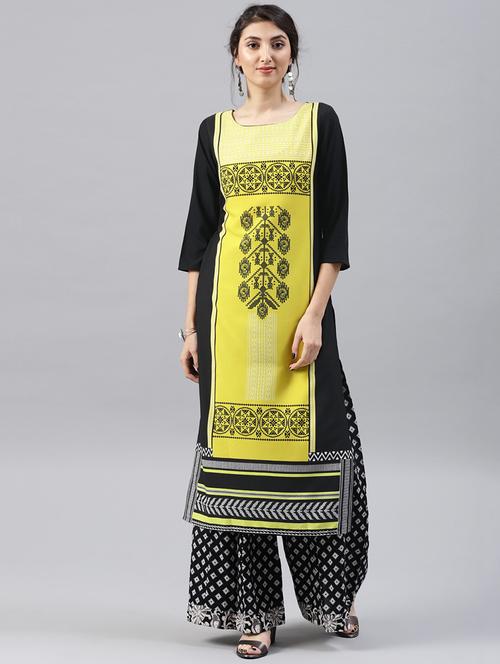 printed straight kurta - 15496807 - Very Small Image - 1
