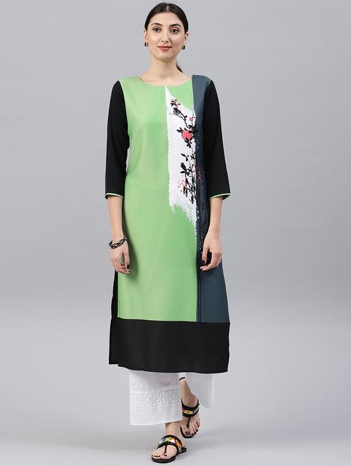 printed straight kurta - 15496820 - Very Small Image - 1