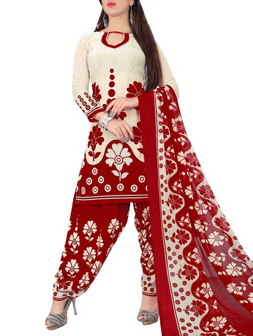 printed unstitched salwar suit - 15497151 - Very Small Image - 1