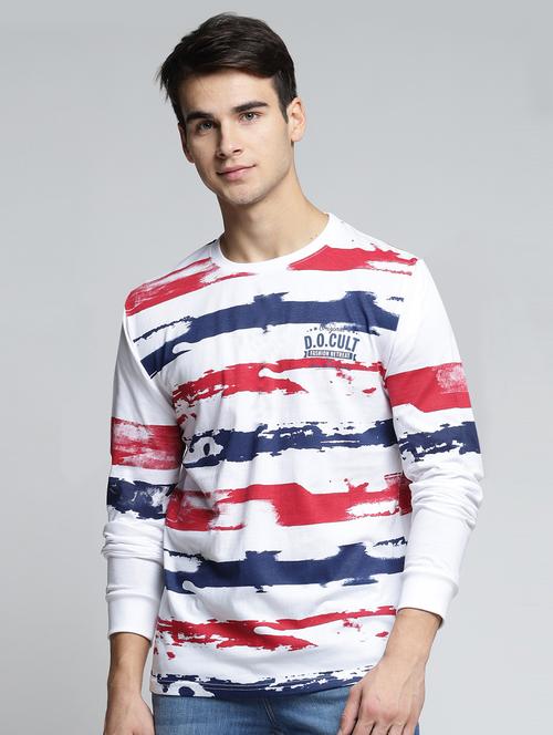 white cotton all over print tshirt - 15497571 - Very Small Image - 1