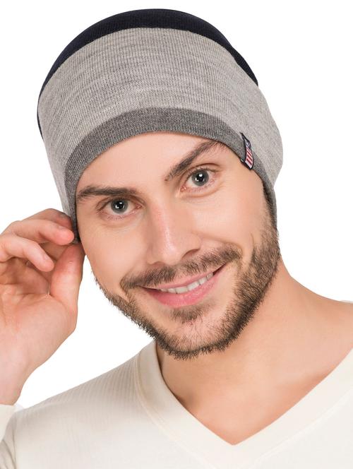 grey wool winter cap - 15498066 - Very Small Image - 1