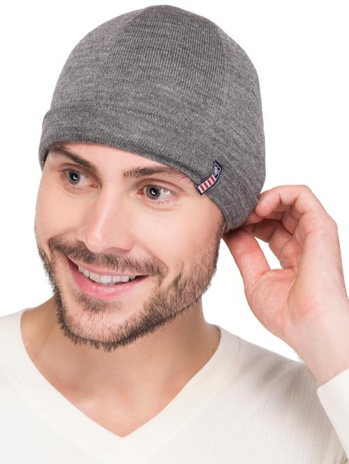 grey wool winter cap - 15498070 - Very Small Image - 1