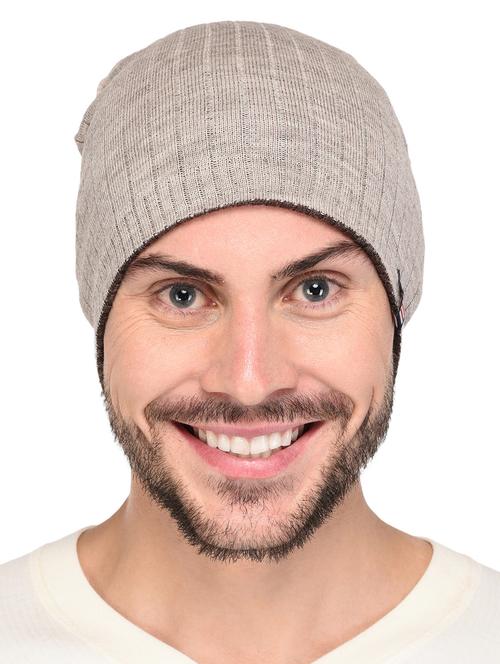 beige wool winter cap - 15498078 - Very Small Image - 1