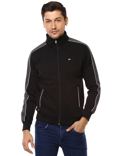 black cotton casual jacket - 15498691 - Very Small Image - 1