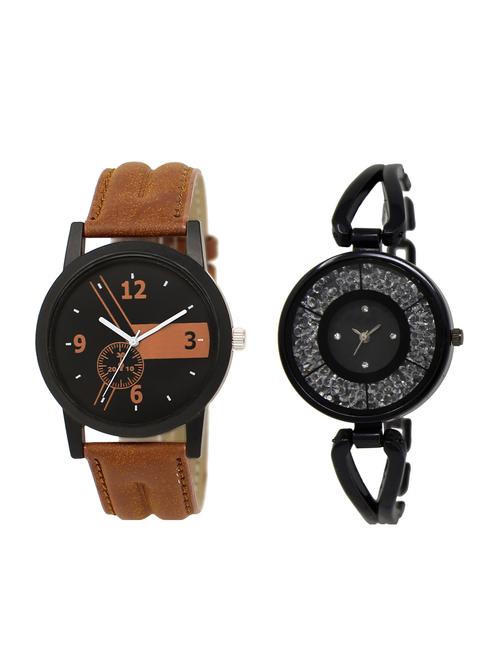 acnos round dial analog couple watch(wat-lr-01-211-combo) - 15500365 - Very Small Image - 1
