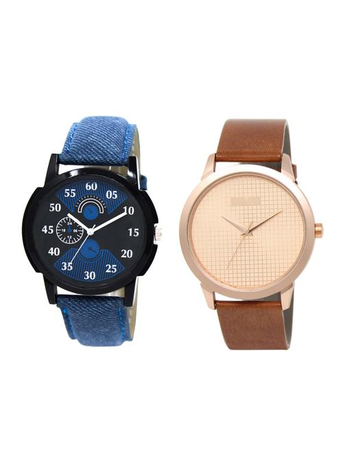 acnos round dial analog watch combo(wat-lr-02-34-combo) - 15500422 - Very Small Image - 1