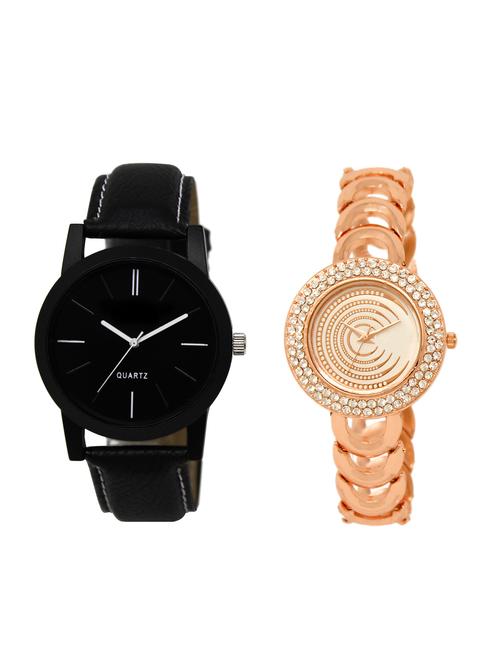 acnos round dial analog couple watch(wat-lr-05-202-combo) - 15500635 - Very Small Image - 1