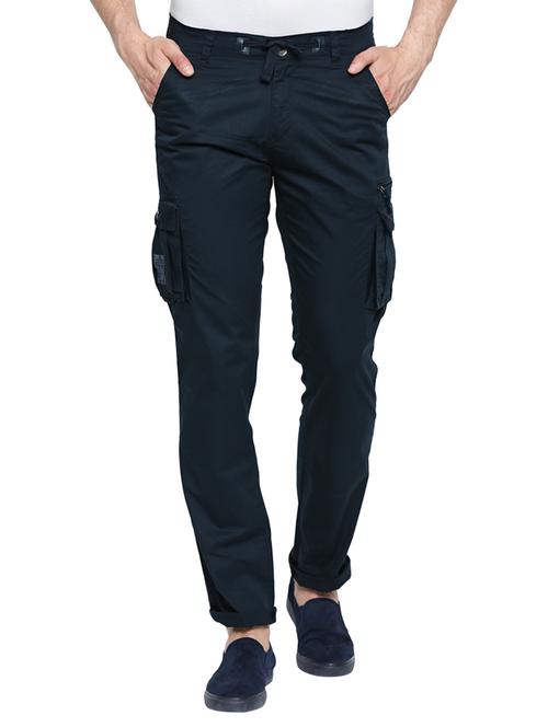 navy blue cotton blend cargo - 15501913 - Very Small Image - 1