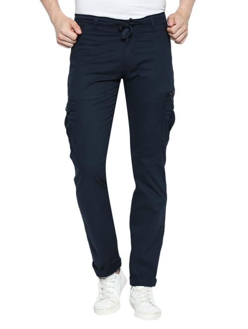 navy blue cotton blend cargo - 15501916 - Very Small Image - 1