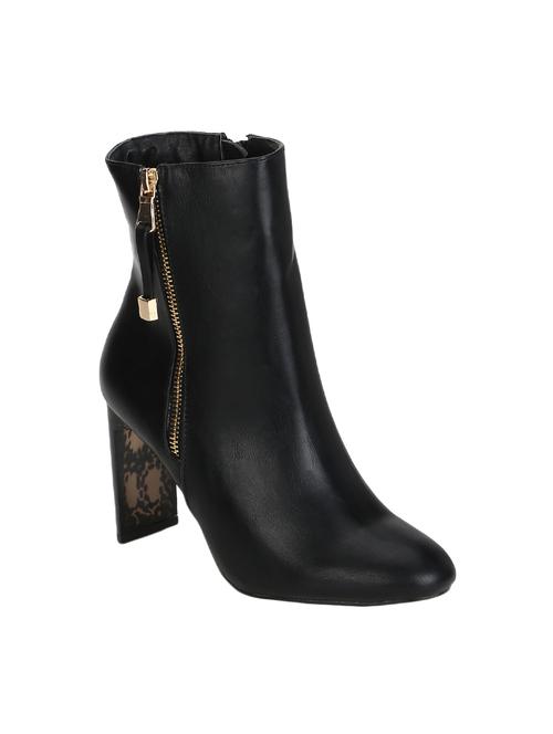 black leatherette  ankle  boots - 15502427 - Very Small Image - 1