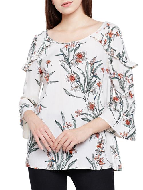 ruffle detailed printed top - 15502719 - Very Small Image - 1