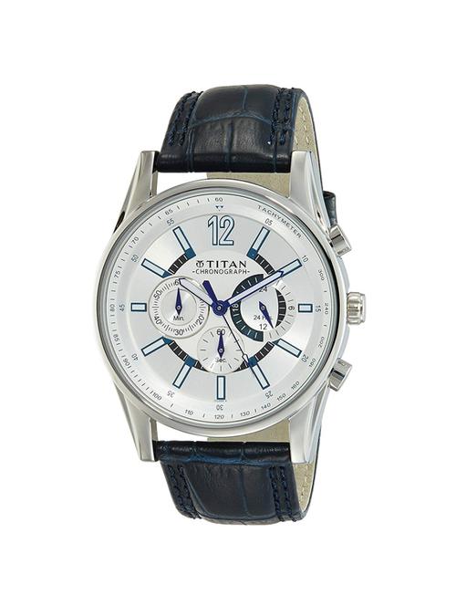 titan leather strap chronograph watch-9322sl10 - 15502977 - Very Small Image - 1