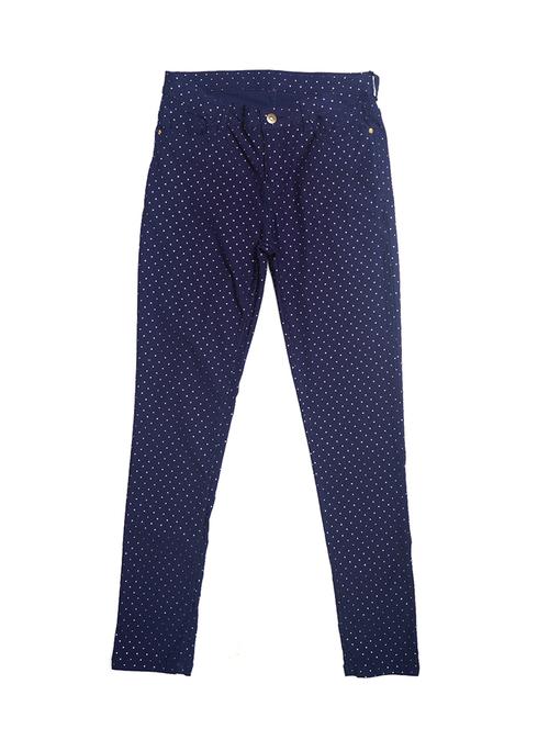 blue cotton casual trouser - 15503085 - Very Small Image - 1
