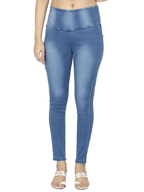 high-rise denim jeggings - 15504686 - Very Small Image - 1
