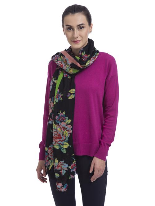 floral woolen shawl - 15504836 - Very Small Image - 1