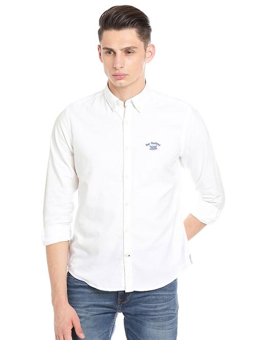white cotton casual shirt - 15504846 - Very Small Image - 1