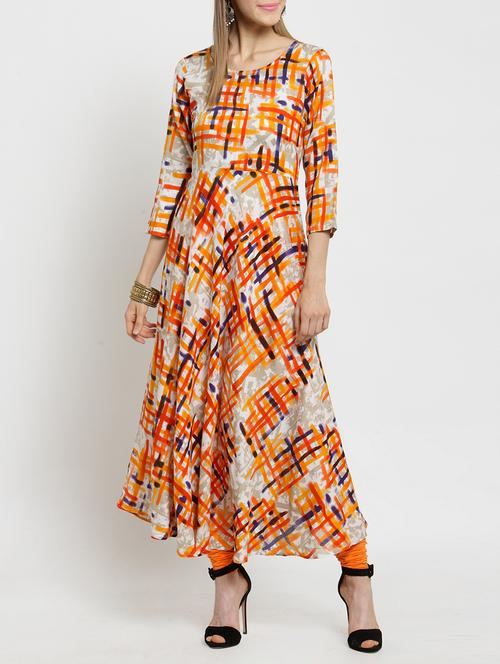 flared abstract kurta - 15505420 - Very Small Image - 1