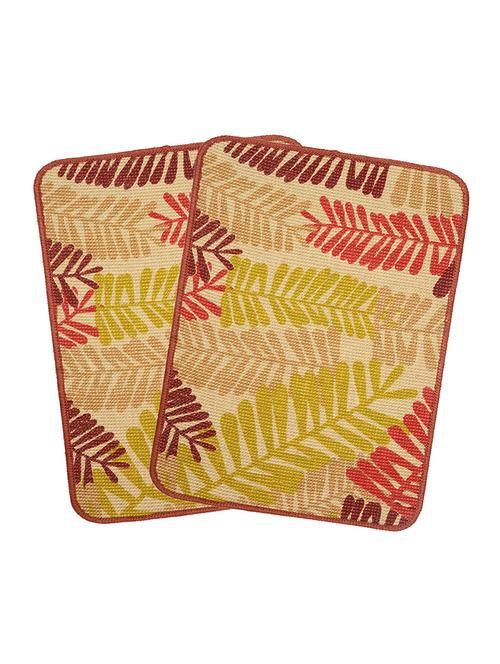 set of 2 decorative jute printed doormats - 15505440 - Very Small Image - 1