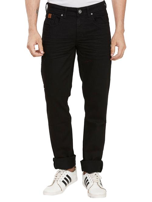 black cotton plain jeans - 15505477 - Very Small Image - 1