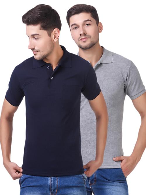 multi colored cotton combos t-shirt (set of 2) - 15505926 - Very Small Image - 1