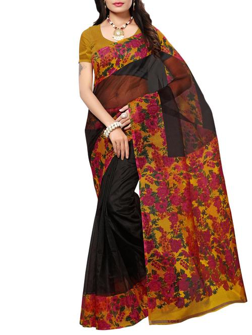 contrast border kota doria saree - 15506633 - Very Small Image - 1