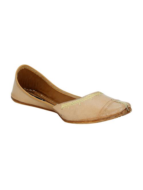 beige ethnic slip on jutis - 15507630 - Very Small Image - 1