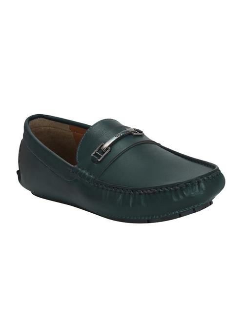 green leatherette slip on loafers - 15507660 - Very Small Image - 1
