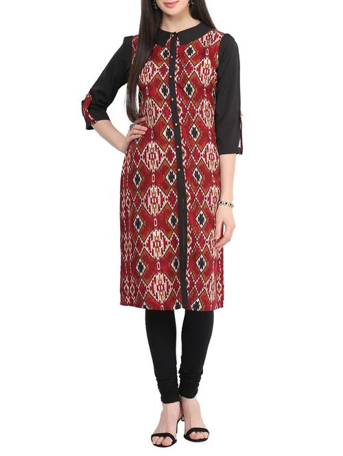 a-line geometrical kurta - 15511415 - Very Small Image - 1