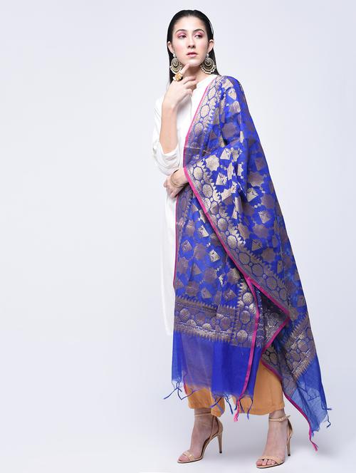 banarasi chanderi dupatta - 15513852 - Very Small Image - 1