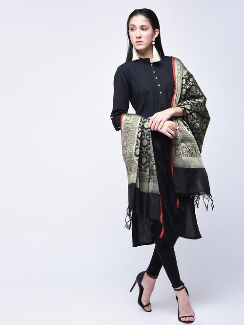 banarasi chanderi dupatta - 15513855 - Very Small Image - 1