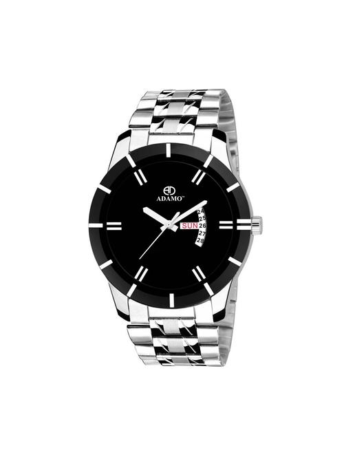 adamo round dial analog watch a828sm02 - 15515096 - Very Small Image - 1