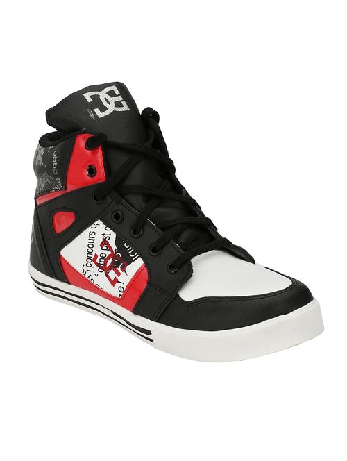 black leatherette lace up sneakers - 15515869 - Very Small Image - 1