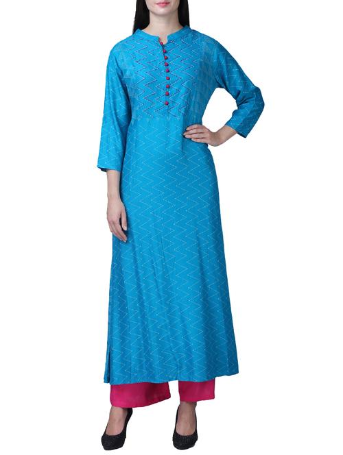 chevron kaantha a-line kurta - 15517102 - Very Small Image - 1