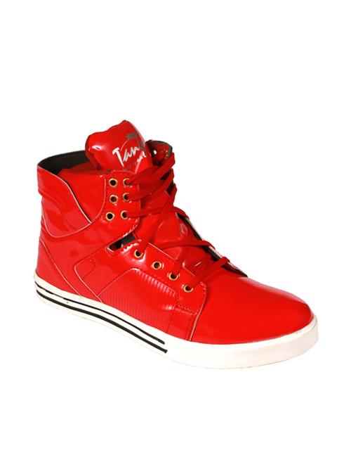 red patent leather lace up sneakers - 15518072 - Very Small Image - 1