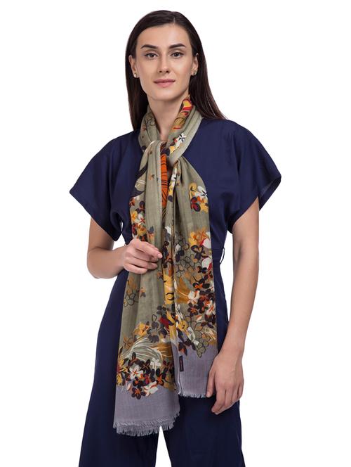 floral woolen stole - 15518859 - Very Small Image - 1
