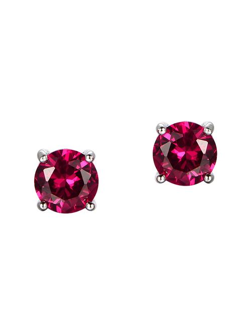 pink silver tone stone earrings - 15519591 - Very Small Image - 1