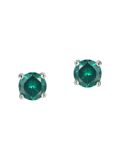 green silver tone stone earrings - 15519611 - Very Small Image - 1