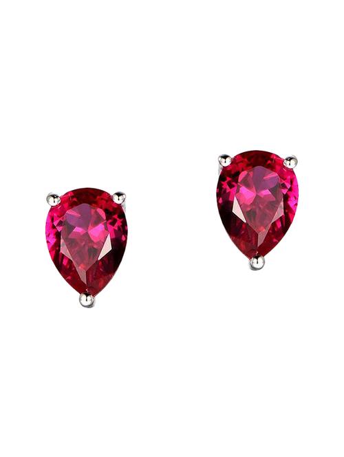 pink silver tone stone earrings - 15519620 - Very Small Image - 1