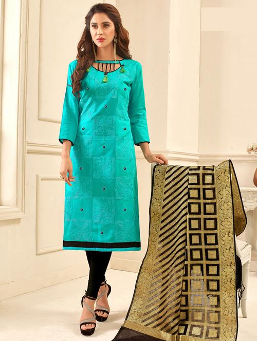 embroidered unstitched suit set - 15520579 - Very Small Image - 1