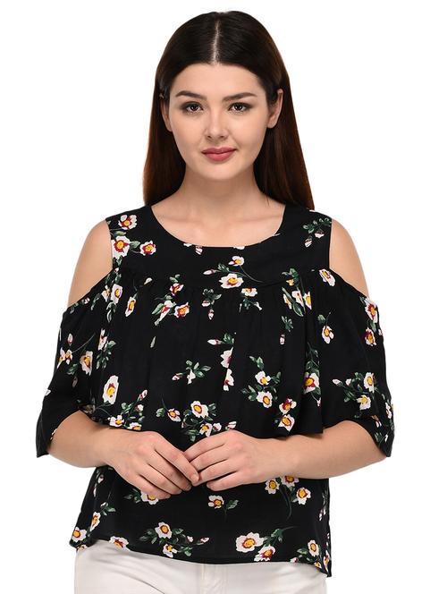 women's straight round neck top - 15520582 - Very Small Image - 1