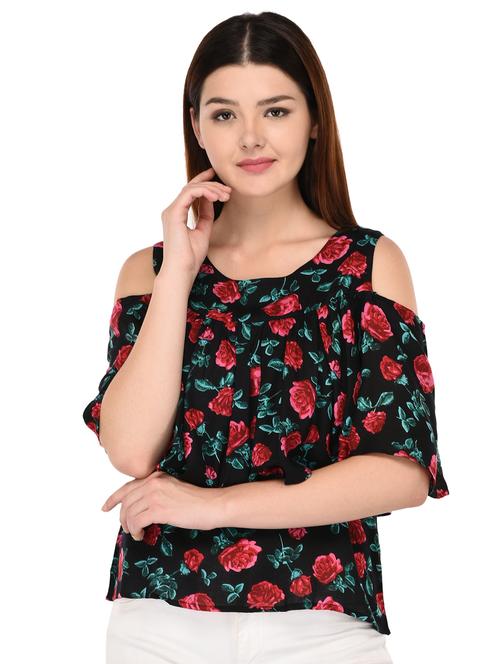 women's straight round neck top - 15520583 - Very Small Image - 1