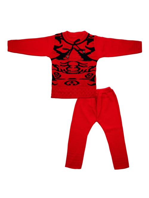 red wool twin set - 15523729 - Very Small Image - 1