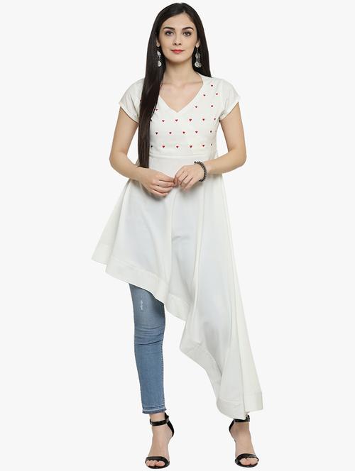 asymmetric embroidered kurta - 15523825 - Very Small Image - 1