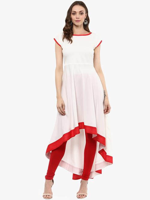 high low hem detailing anarkali kurta - 15523837 - Very Small Image - 1