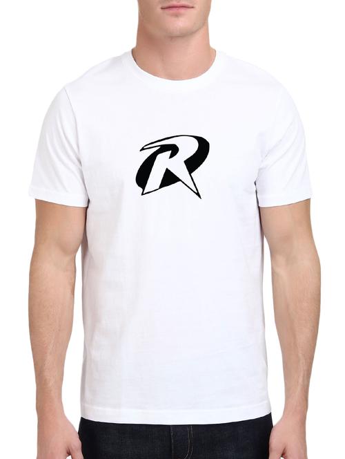 white cotton chest print tshirt - 15523940 - Very Small Image - 1