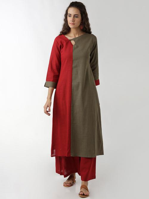 color block a-line kurta - 15524600 - Very Small Image - 1