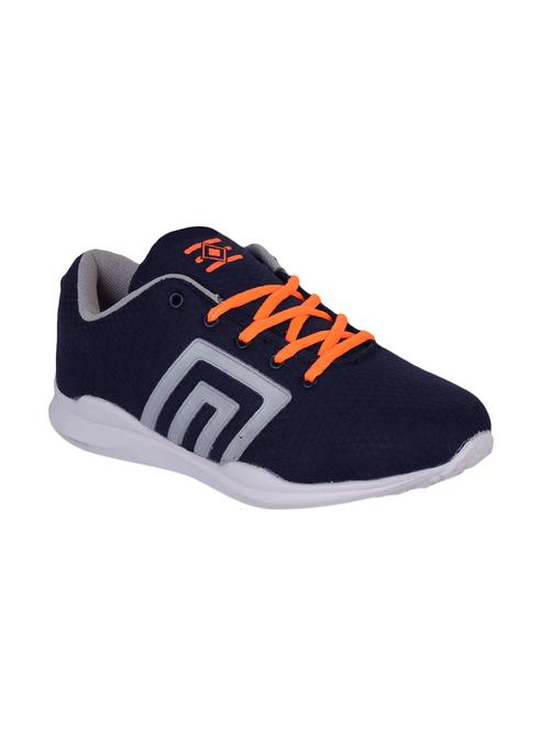 navy fabric sport shoes - 15525939 - Very Small Image - 1