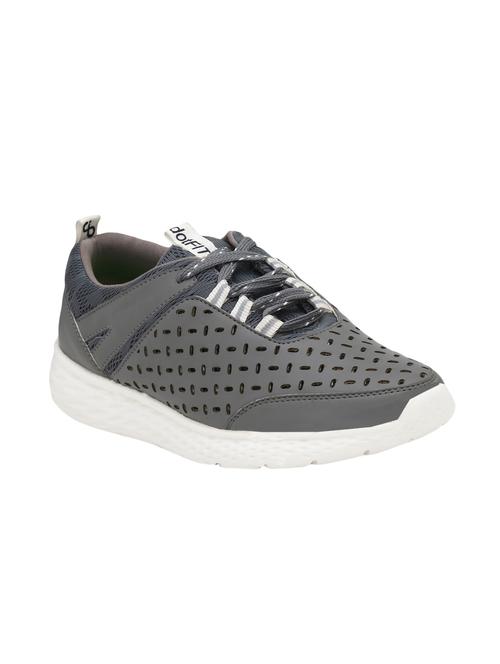 grey leatherette lace up shoes - 15526346 - Very Small Image - 1